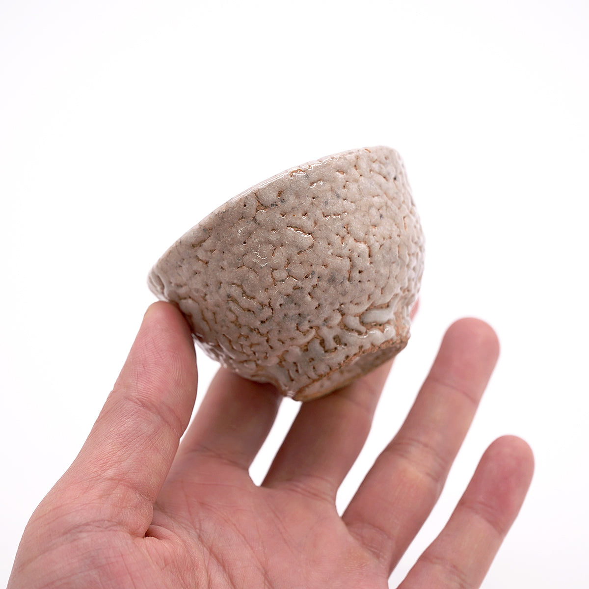 【期間限定】《Life with the Bloom》伊藤千穂　利休白梅花皮ぐい呑　ITCBGN015