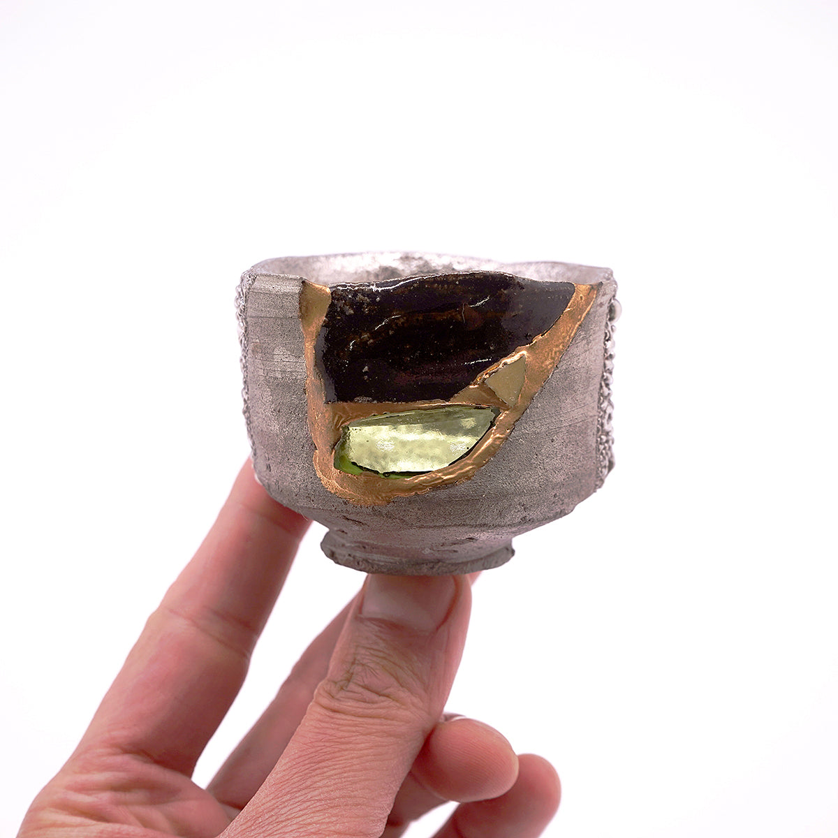 大上裕樹　ガラス呼継ぐい呑　OGYGN070