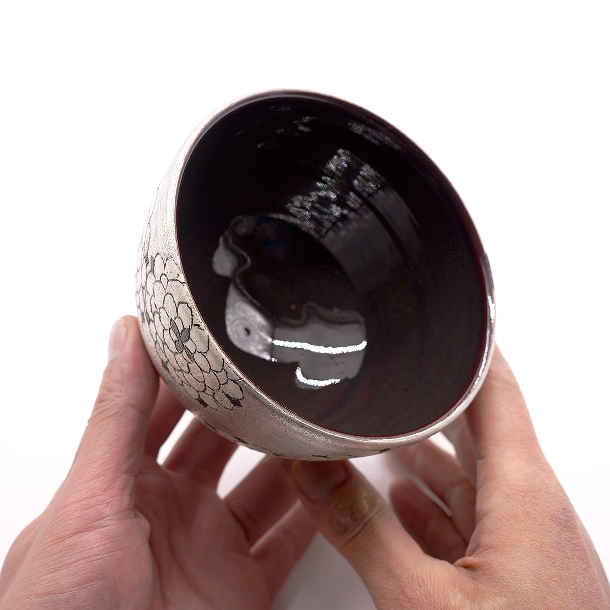 【期間限定】《Life with the Bloom》伊藤千穂　茶碗「銀彩ダリア」　ITCBTB030