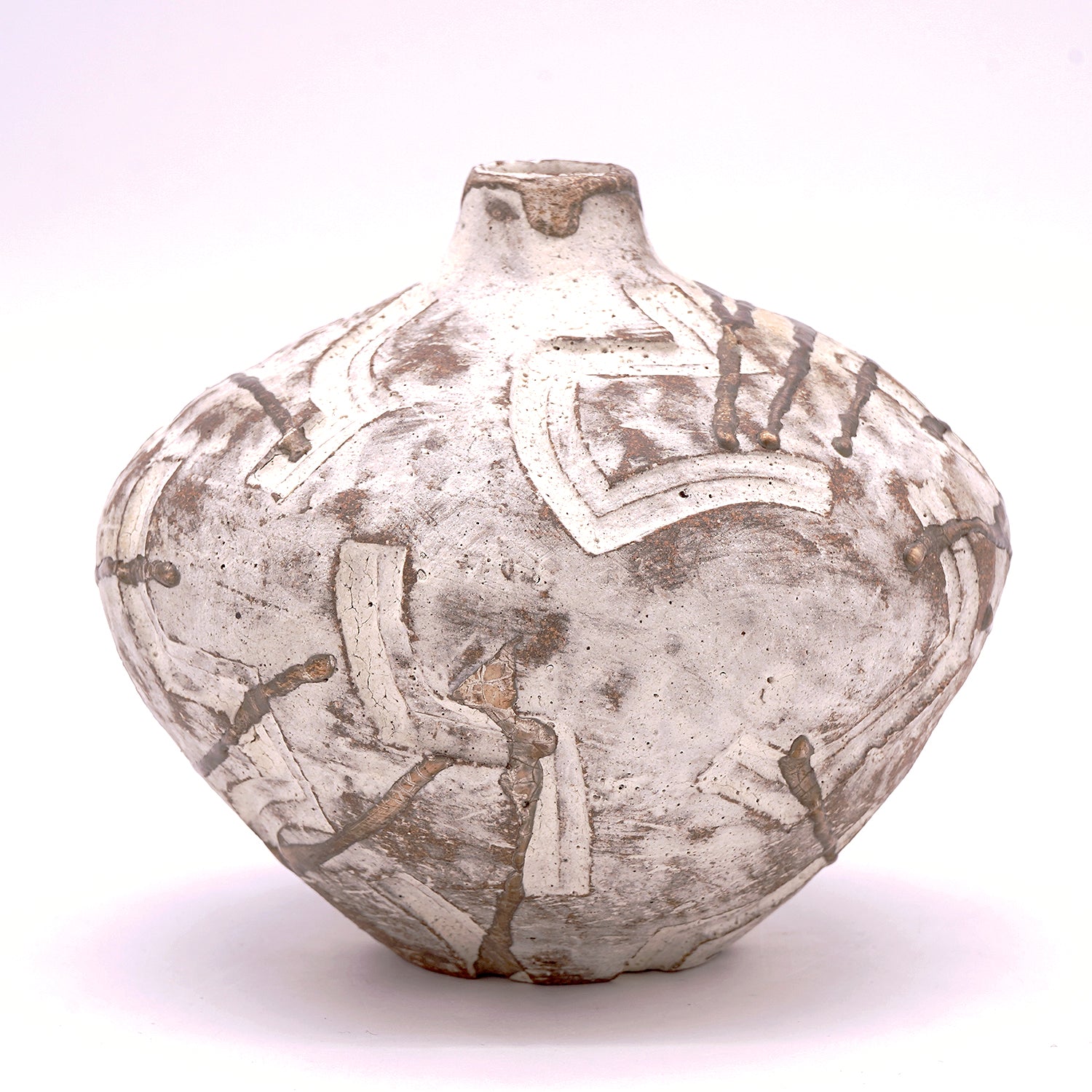 富田啓之　銀彩直弧文花入・b　TMTFV057P