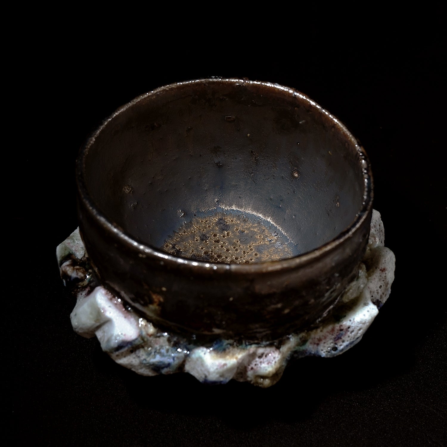 木ノ戸久仁子　稀晶石茶盌　KNKTB076