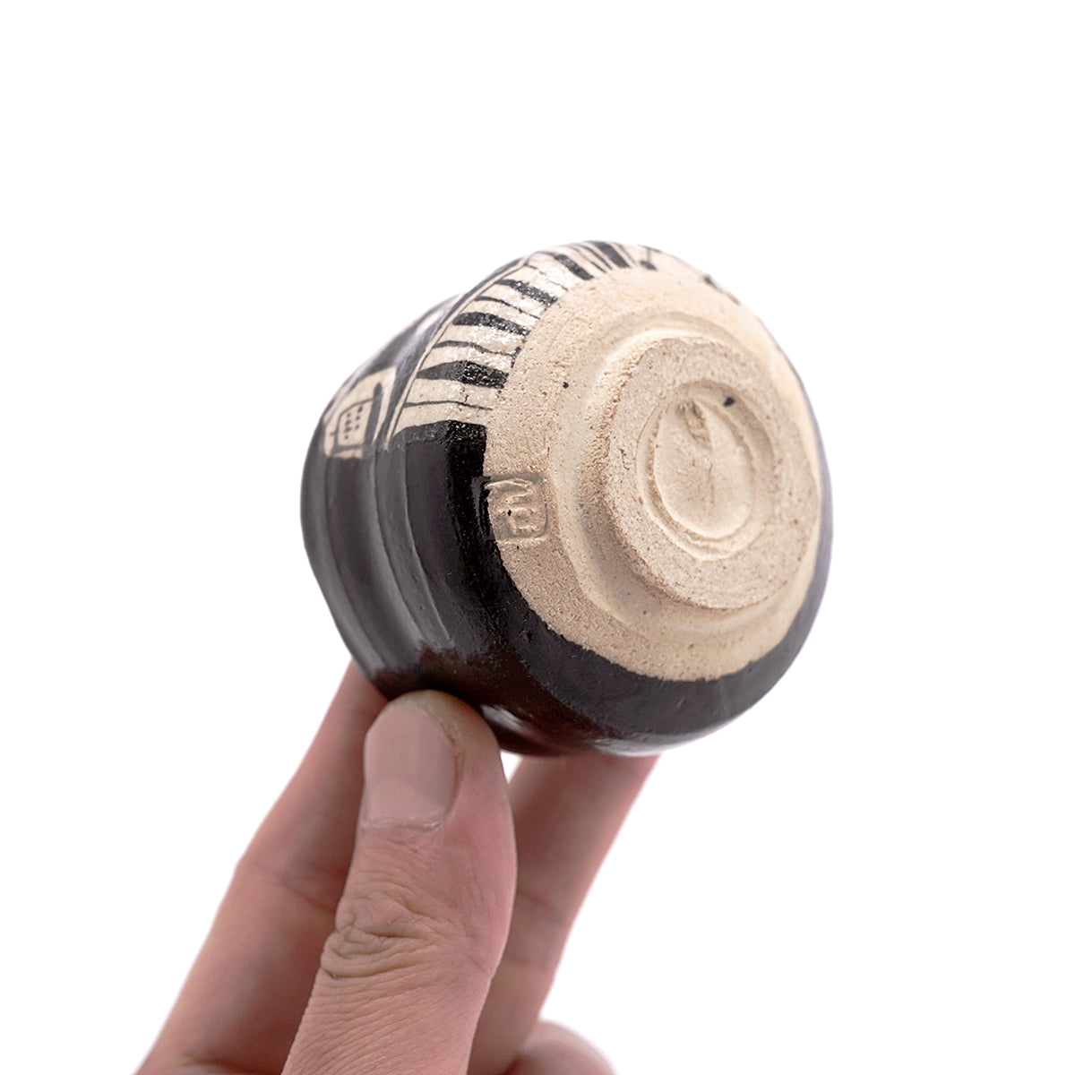 【期間限定】《Life with the Bloom》伊藤千穂　黒織部ぐい呑　ITCBGN004