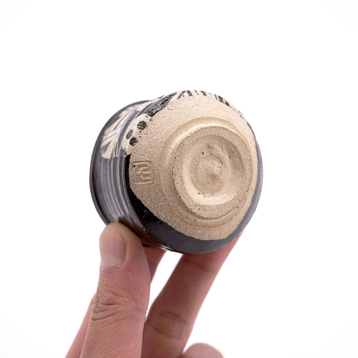 【期間限定】《Life with the Bloom》伊藤千穂　黒織部ぐい呑　ITCBGN005