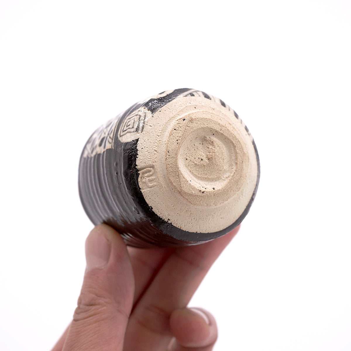 【期間限定】《Life with the Bloom》伊藤千穂　黒織部ぐい呑　ITCBGN006