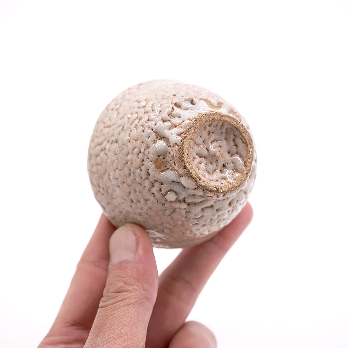 【期間限定】《Life with the Bloom》伊藤千穂　利休白梅花皮ぐい呑　ITCBGN013