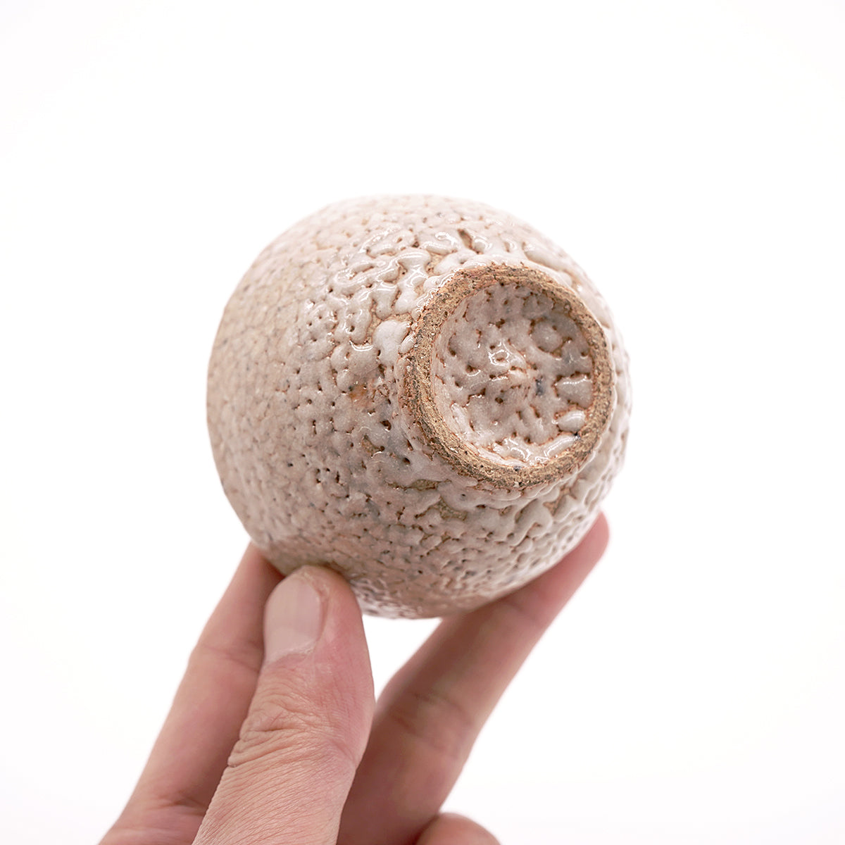 【期間限定】《Life with the Bloom》伊藤千穂　利休白梅花皮ぐい呑　ITCBGN014