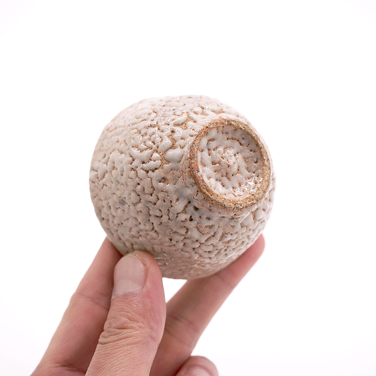 【期間限定】《Life with the Bloom》伊藤千穂　利休白梅花皮ぐい呑　ITCBGN015