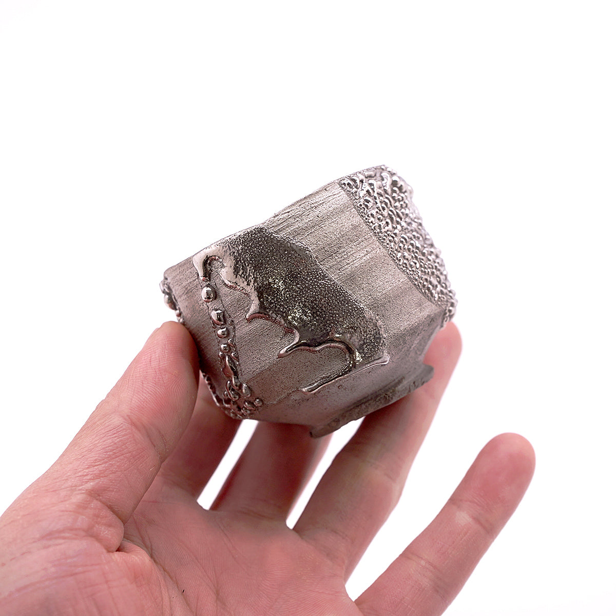 大上裕樹　ガラス呼継ぐい呑　OGYGN070