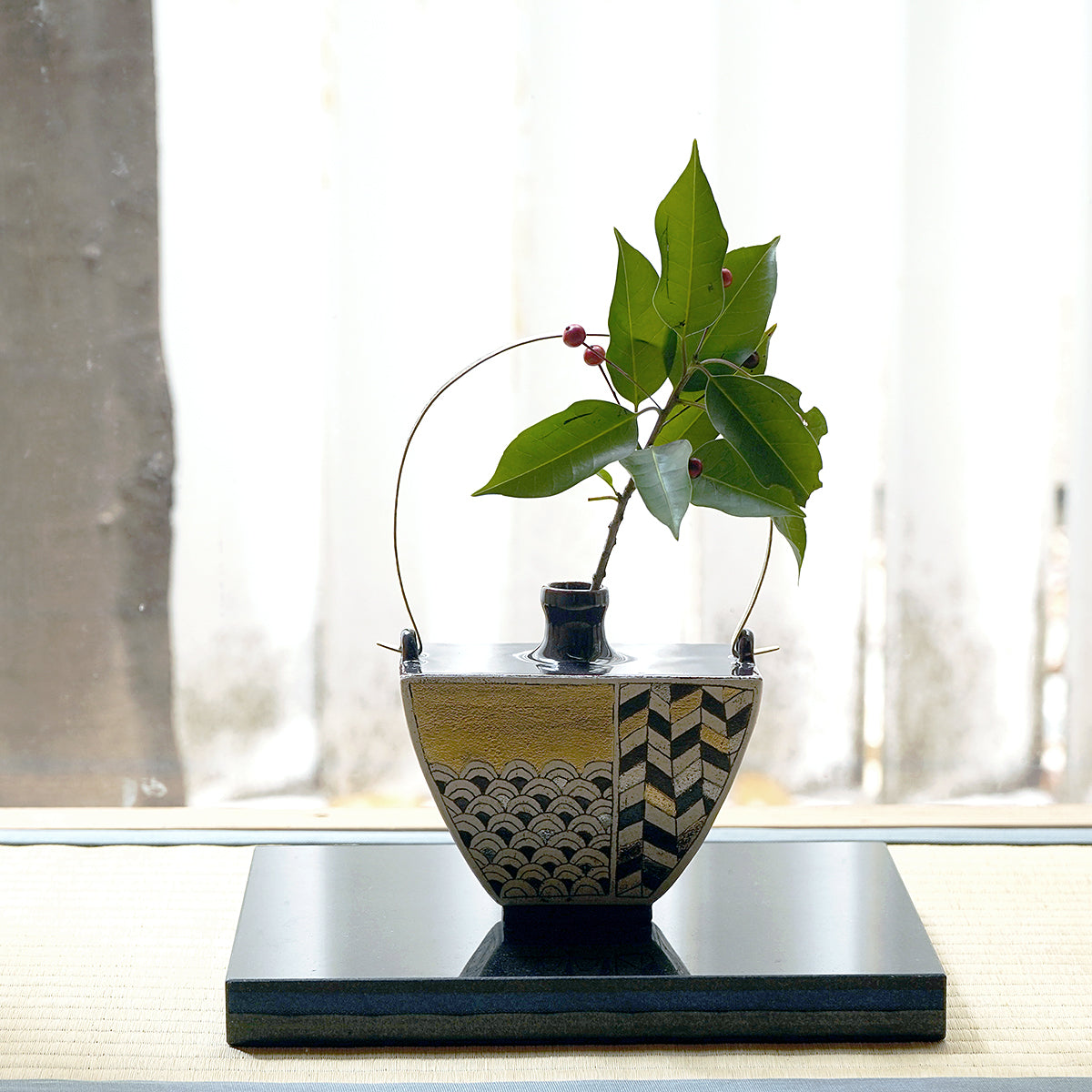 【期間限定】《Life with the Bloom》伊藤千穂　「煌」手付き扁壺　ITCBFV013