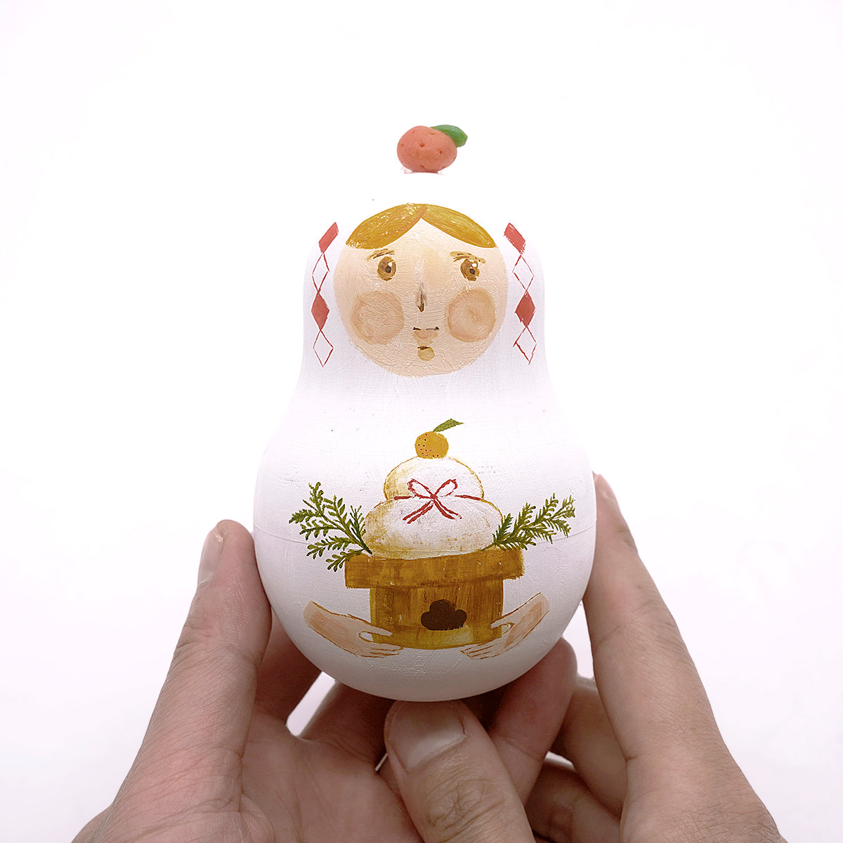 いちかわともこ　おきあがりこぼし「鏡餅-関東-」　IKTOB019