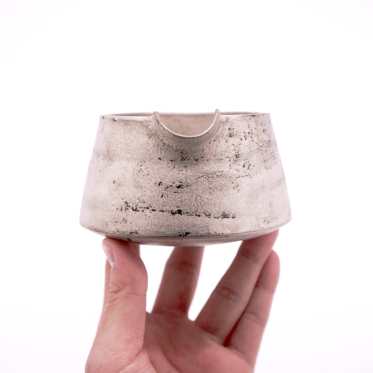 野田里美　侘び銀彩 片口　NODSK013