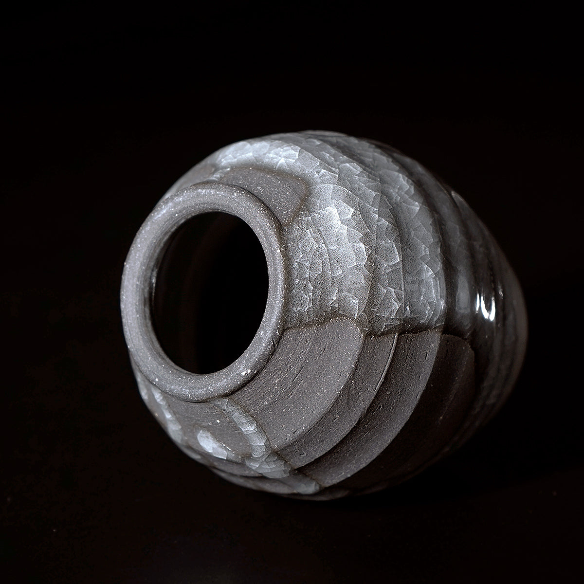 穂高隆児　薄氷茶入　HDKTI027