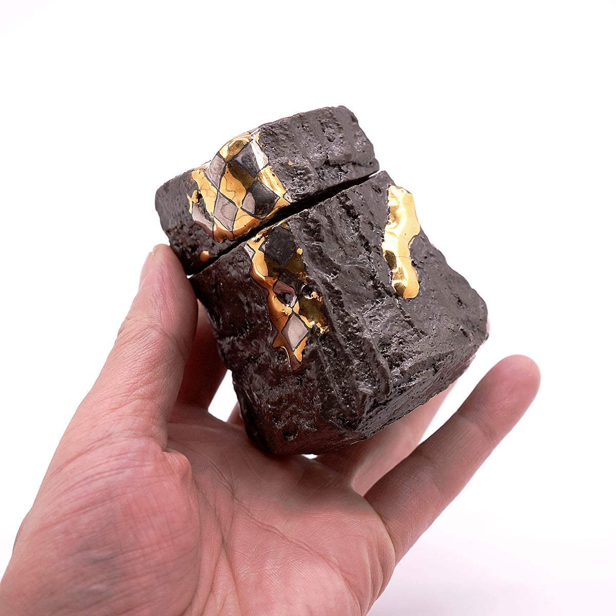 富田啓之　金彩市松文薄茶器　TMTTI023P