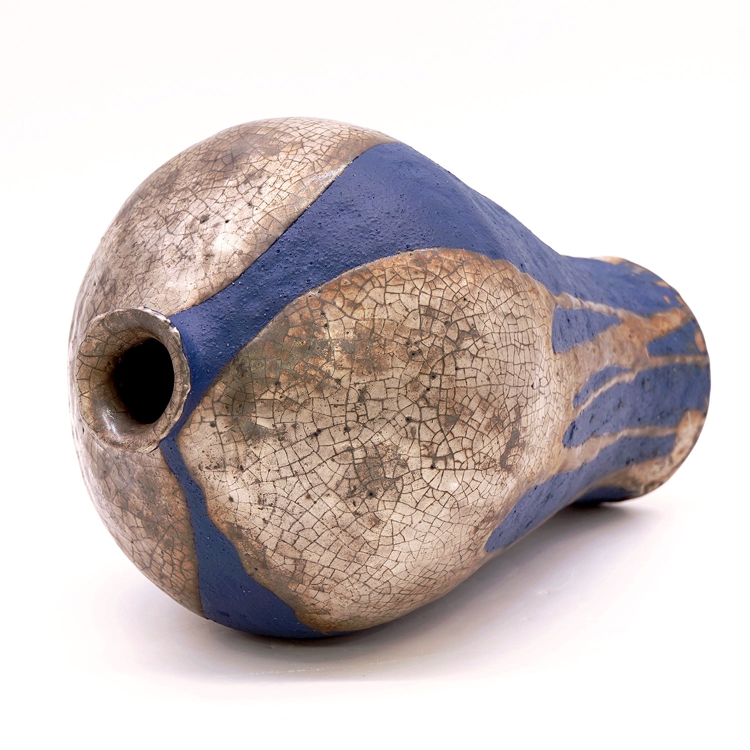 富田啓之　銀彩青化粧壺　TMTFV052P