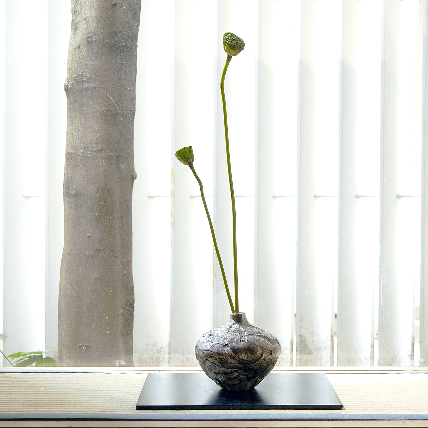 富田啓之　銀彩直弧文花入・b　TMTFV057P