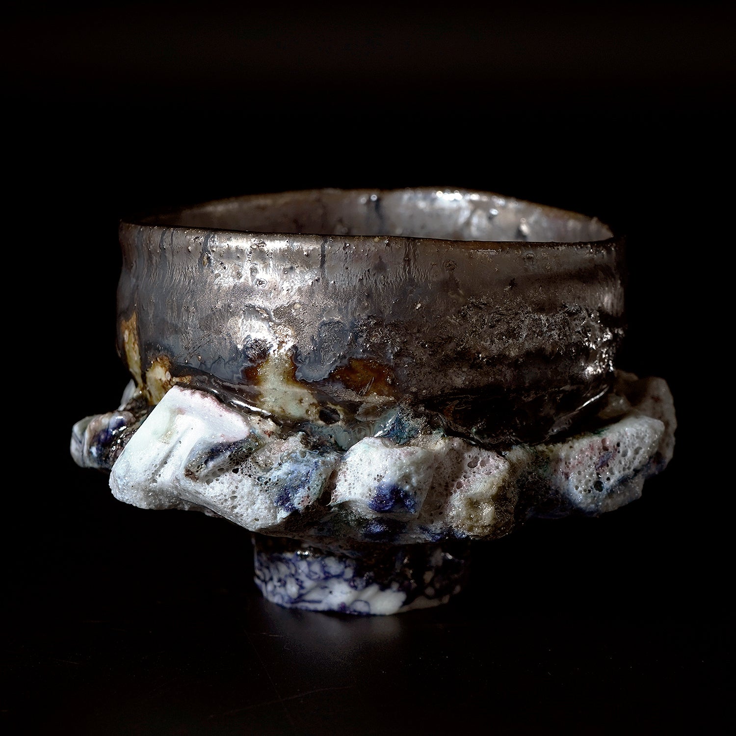 木ノ戸久仁子　稀晶石茶盌　KNKTB076