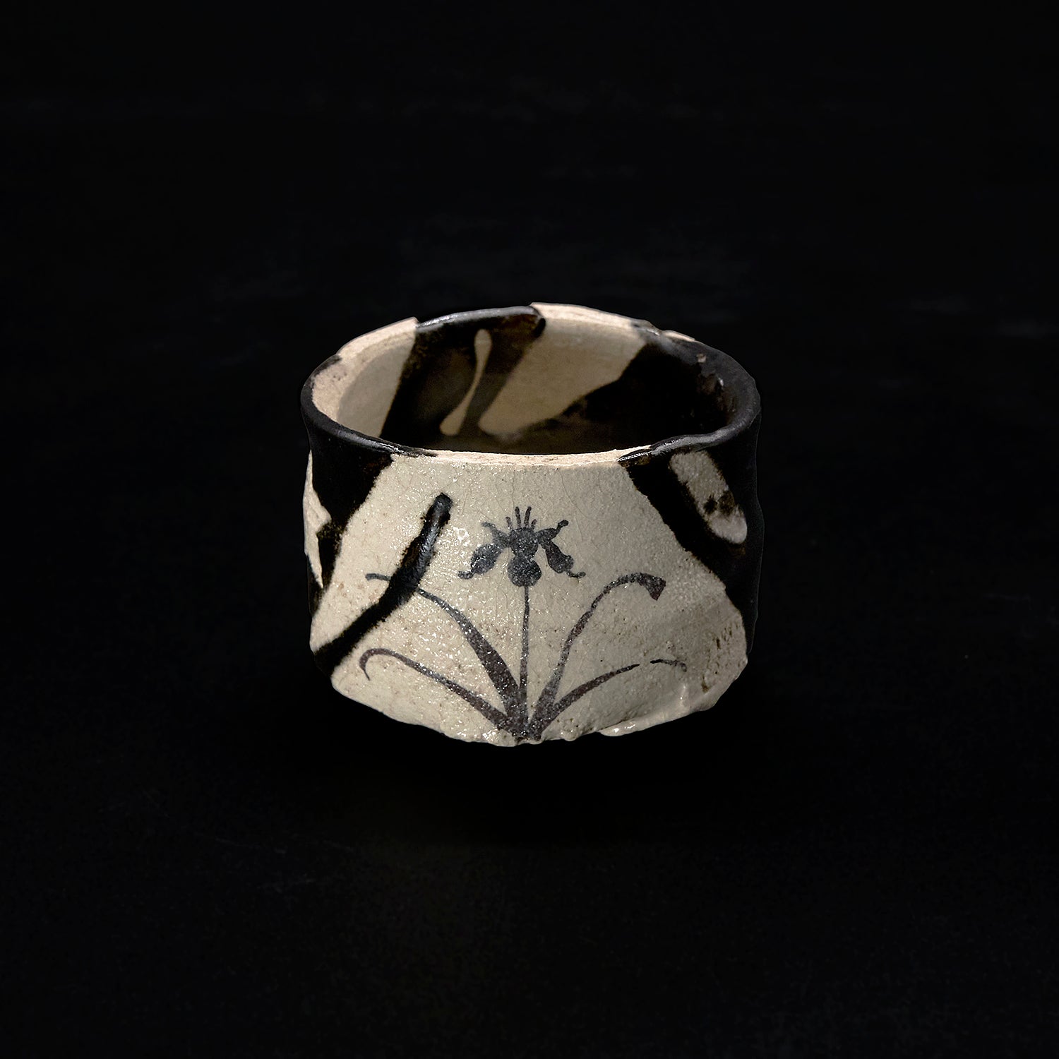 期間限定】《恋する酒呑童子2026》寺田鉄平 黒織部ぐい吞 TRDRGN007