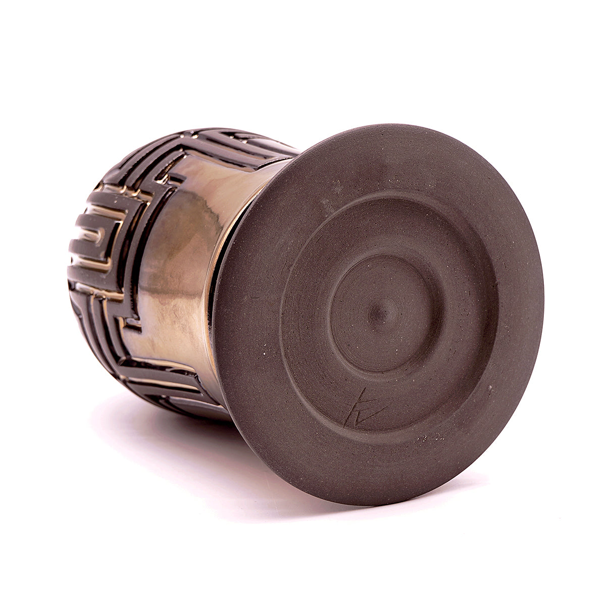 金理有　赫彩線刻花器　KIMFV005P