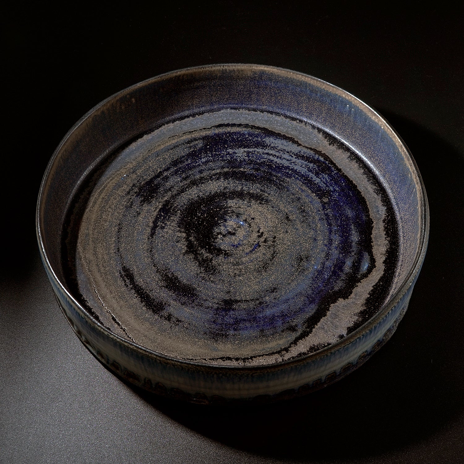 仲岡信人　彩色灰釉水盤　NONFV004P