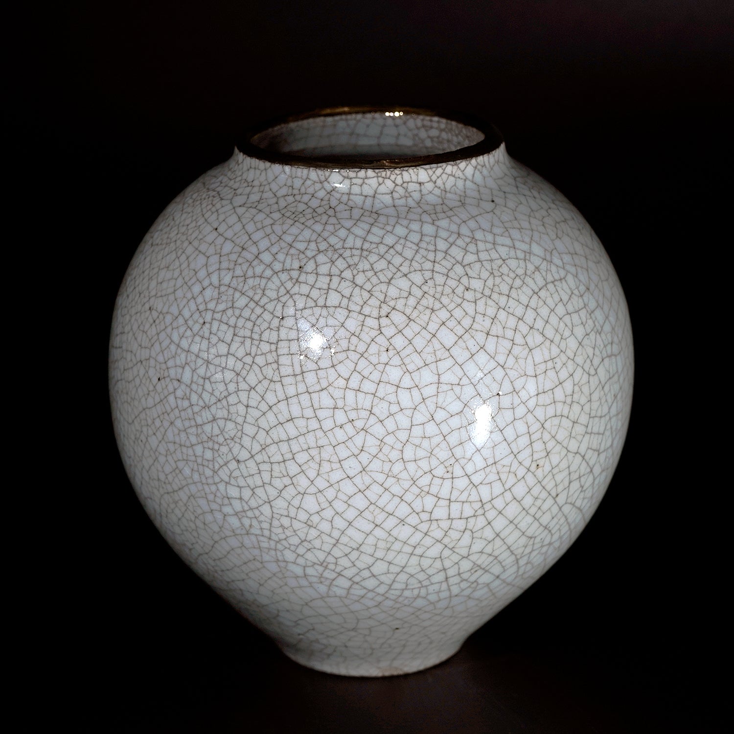 【期間限定】《Life with the Bloom》伊藤千穂　貫入金彩壺（中）　ITCBFV003