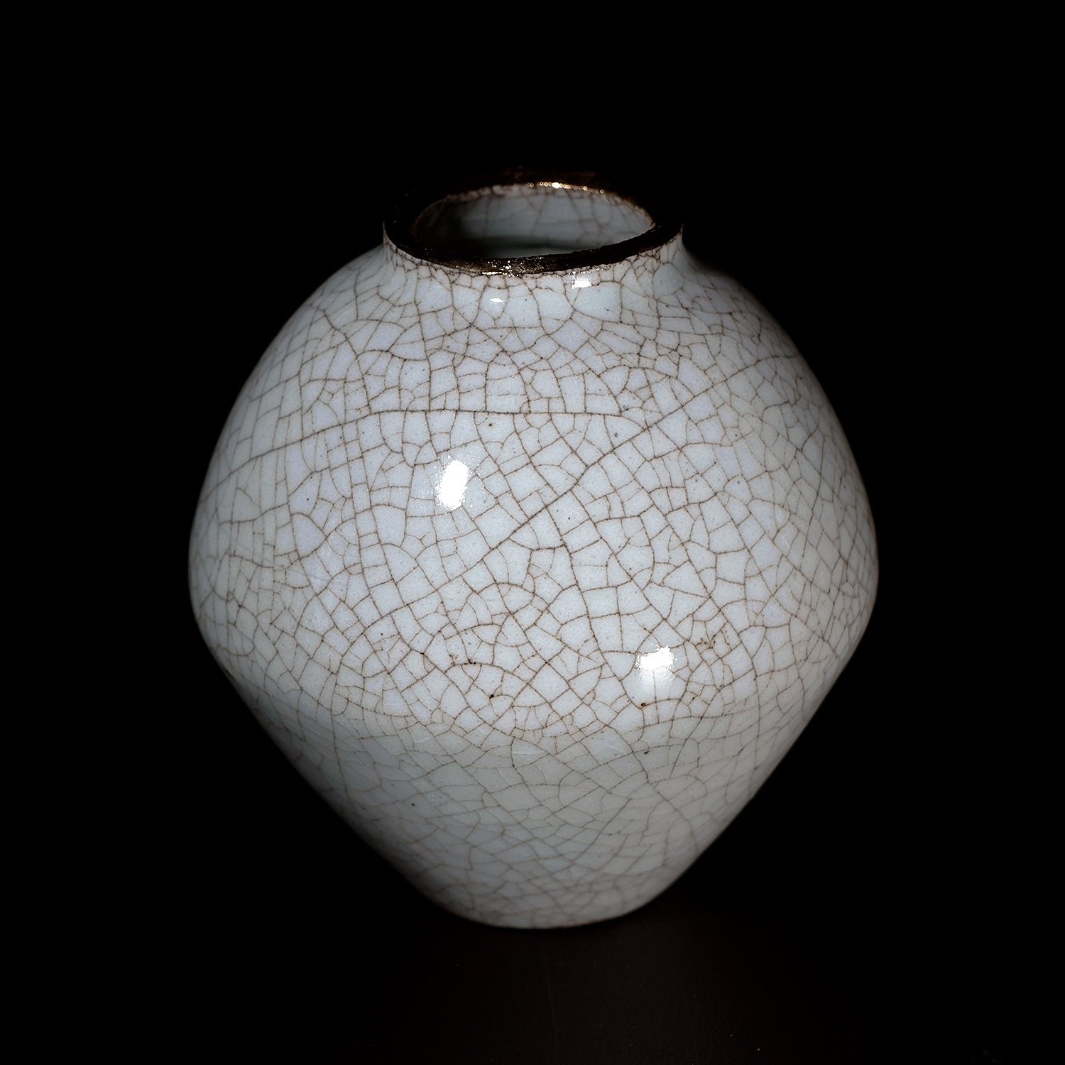 【期間限定】《Life with the Bloom》伊藤千穂　貫入金彩壺（小）　ITCBFV004