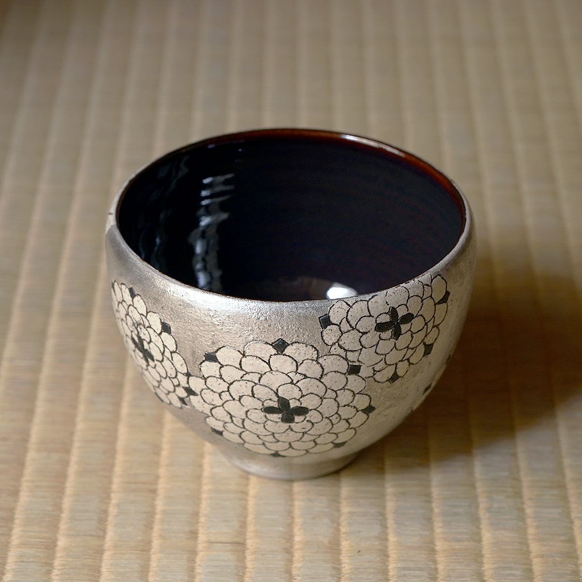 【期間限定】《Life with the Bloom》伊藤千穂　茶碗「銀彩ダリア」　ITCBTB029