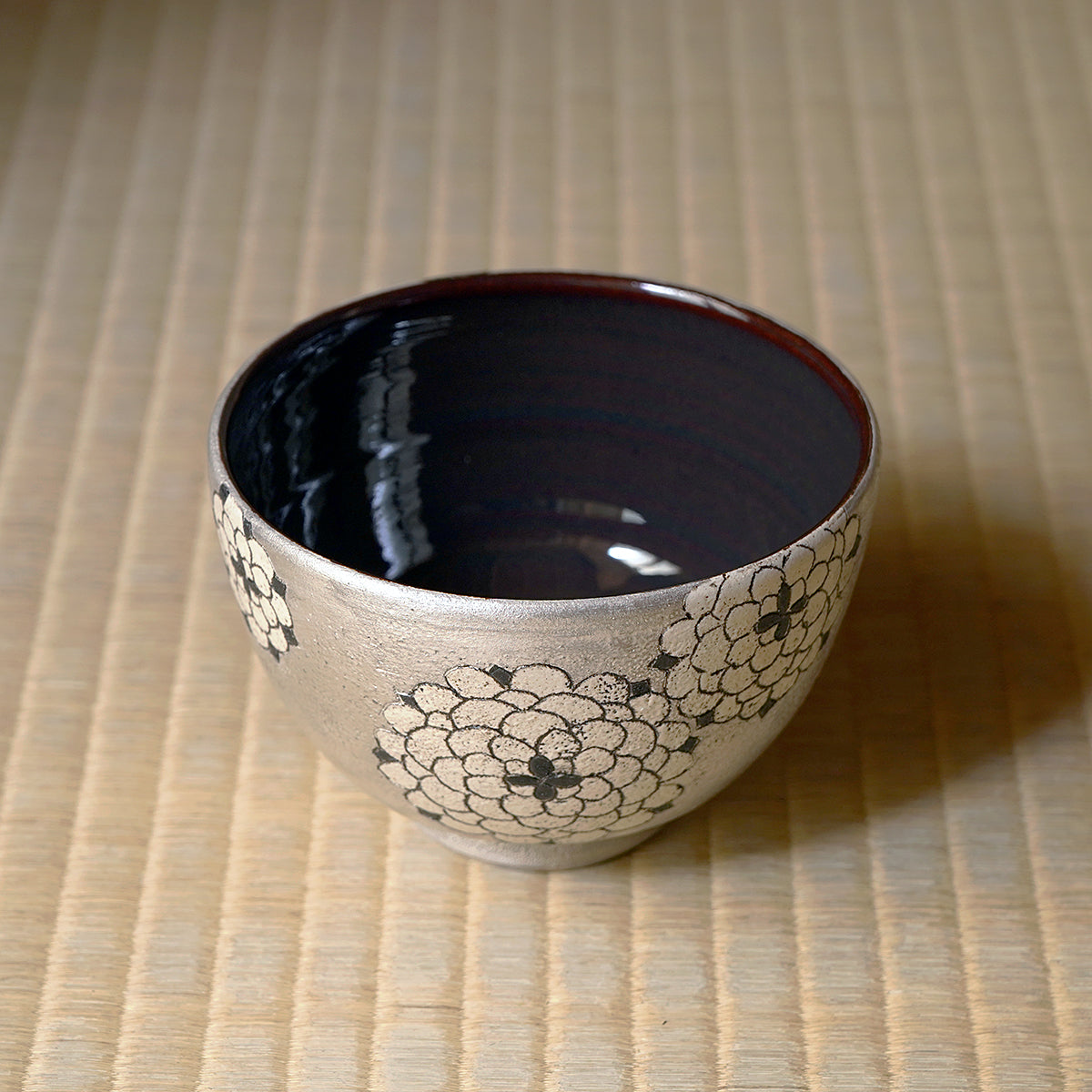 【期間限定】《Life with the Bloom》伊藤千穂　茶碗「銀彩ダリア」　ITCBTB030