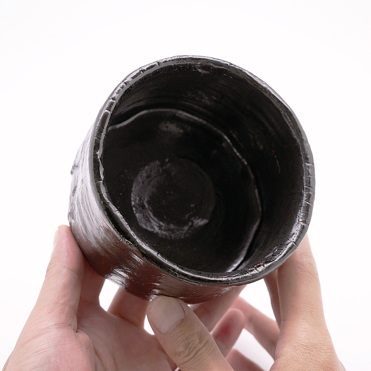 寺田鉄平　瀬戸黒赭彩茶盌　TRDTB133