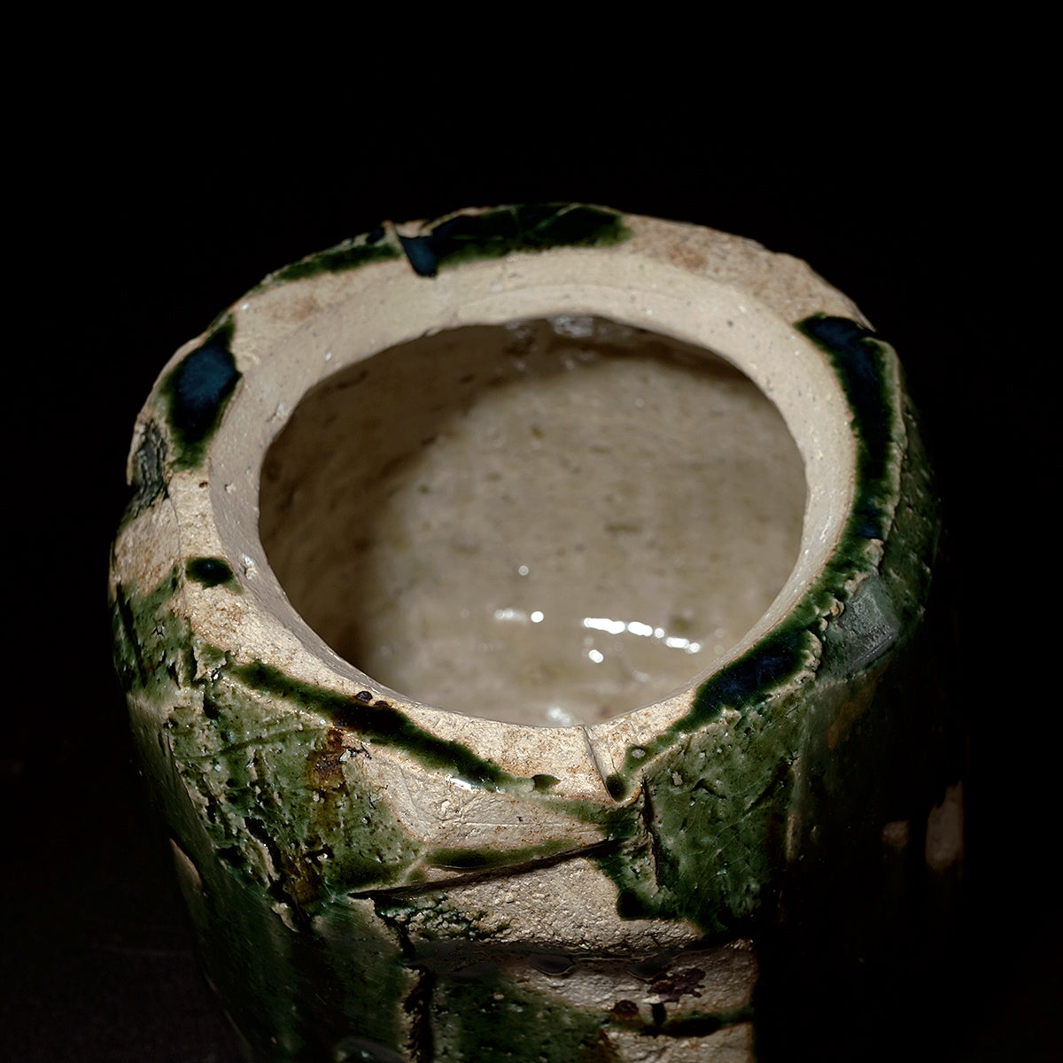 穂高隆児　織部水指　HDKTI023