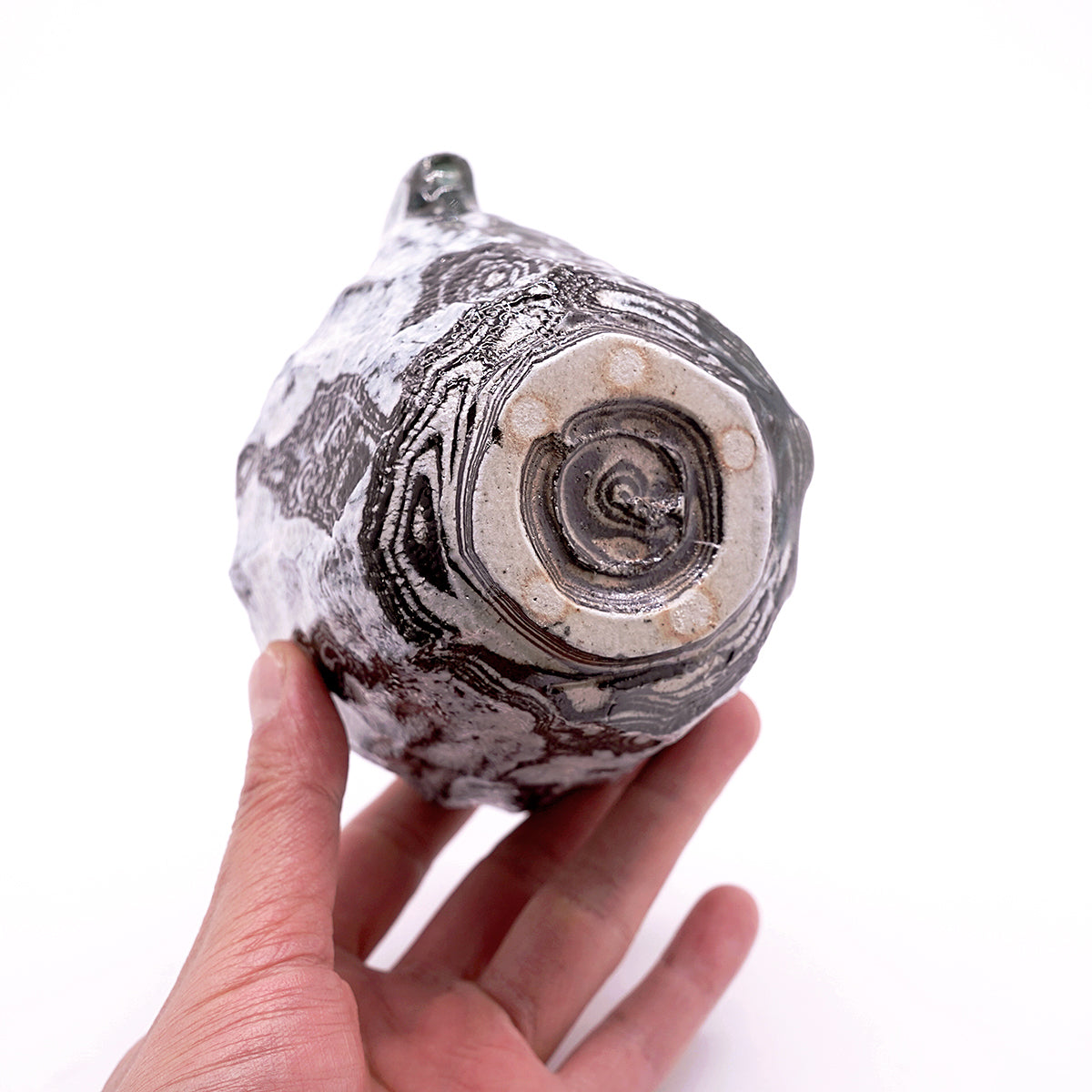 穂高隆児　墨流塩釉片口　HDKSK028