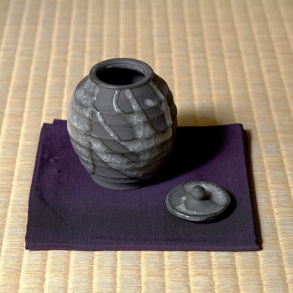 穂高隆児　薄氷茶入　HDKTI027