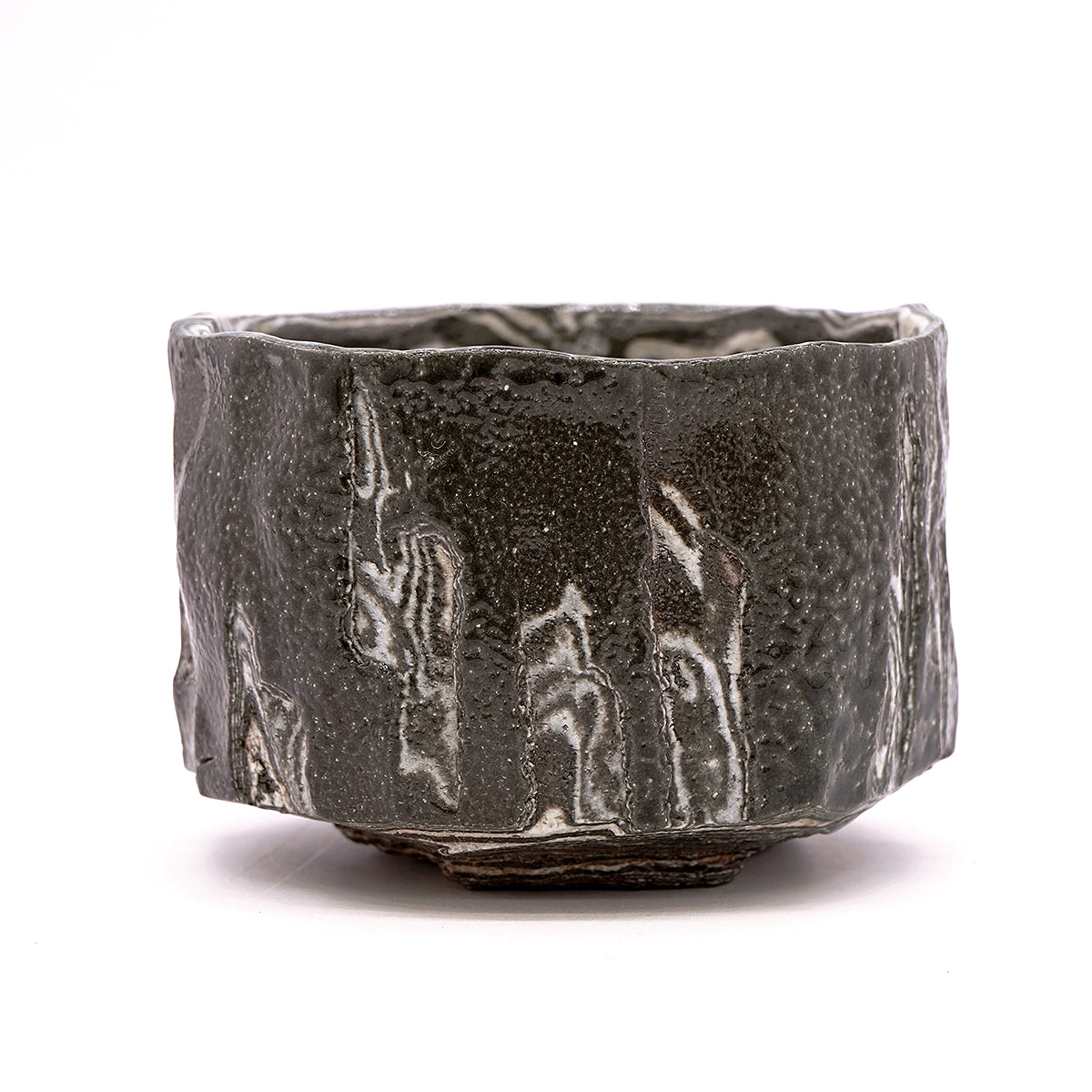 穂高隆児　墨流塩釉茶盌　HDKTB102