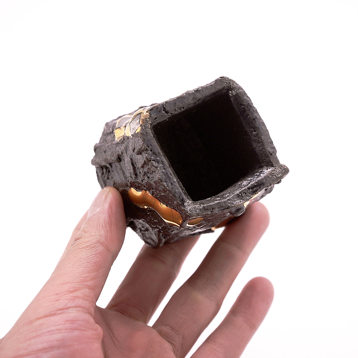 富田啓之　金彩市松文薄茶器　TMTTI023P