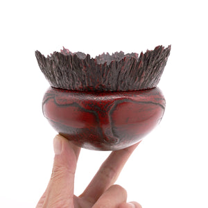 期間限定】《キメラ》藤野征一郎 蓋物「借景」(中) 赤 FSIDTI040