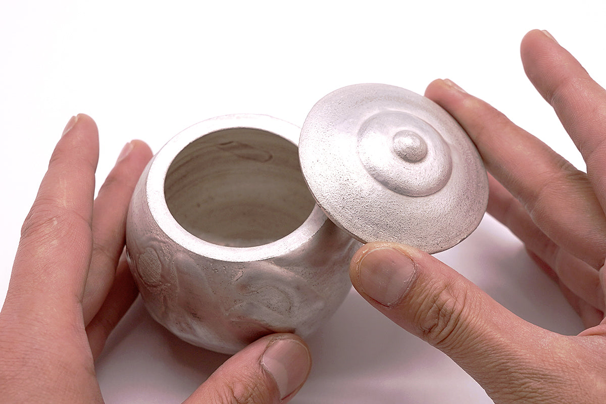 金理有　銀滴茶入　KIMTI005P