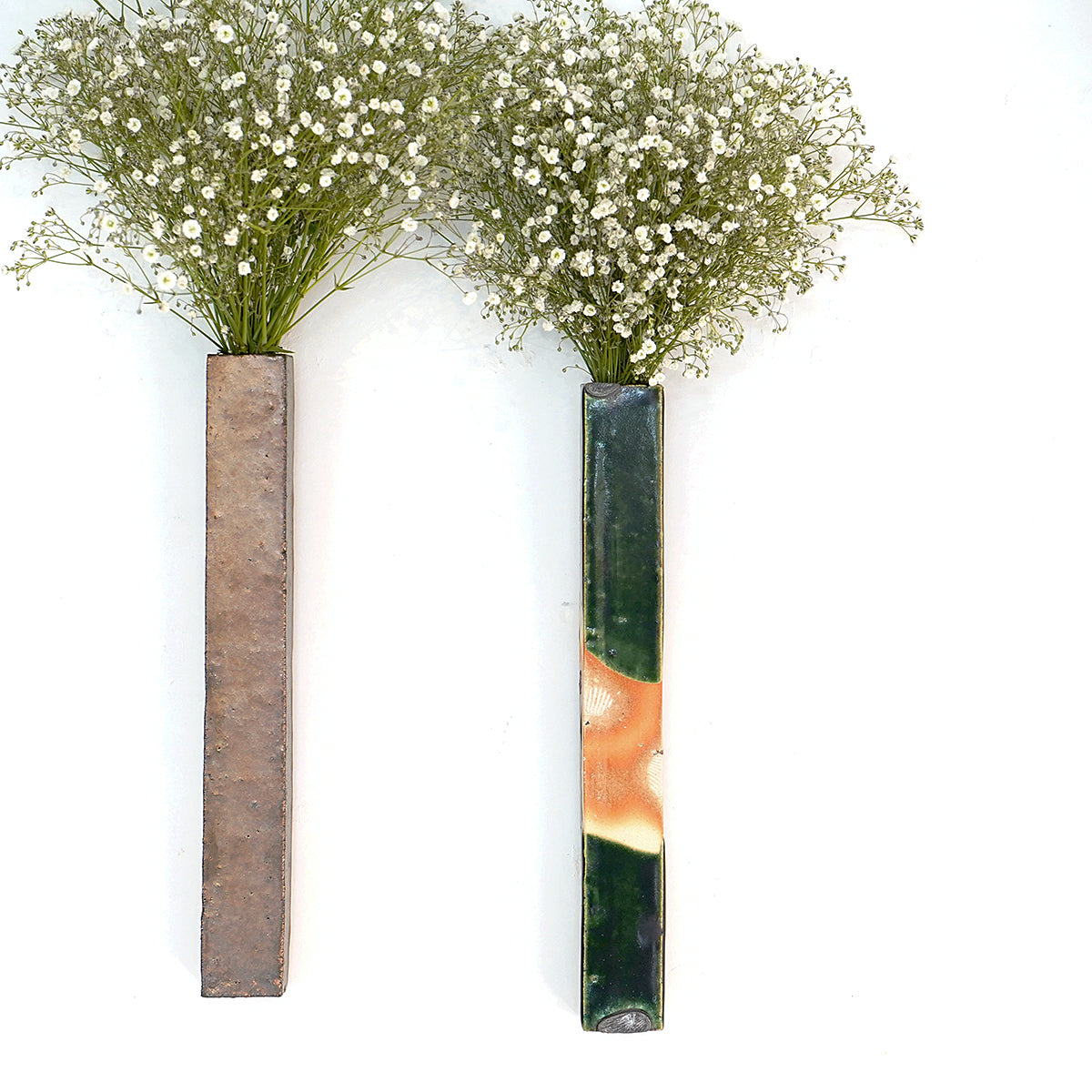 伊藤千穂　貝跡織部角掛け花入　ITCFV015P