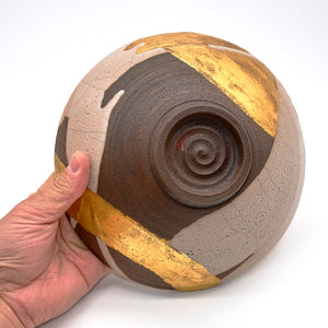 菱田賢治 金彩陶漆鉢 HSDPL009P – 白白庵（PAKUPAKUAN）