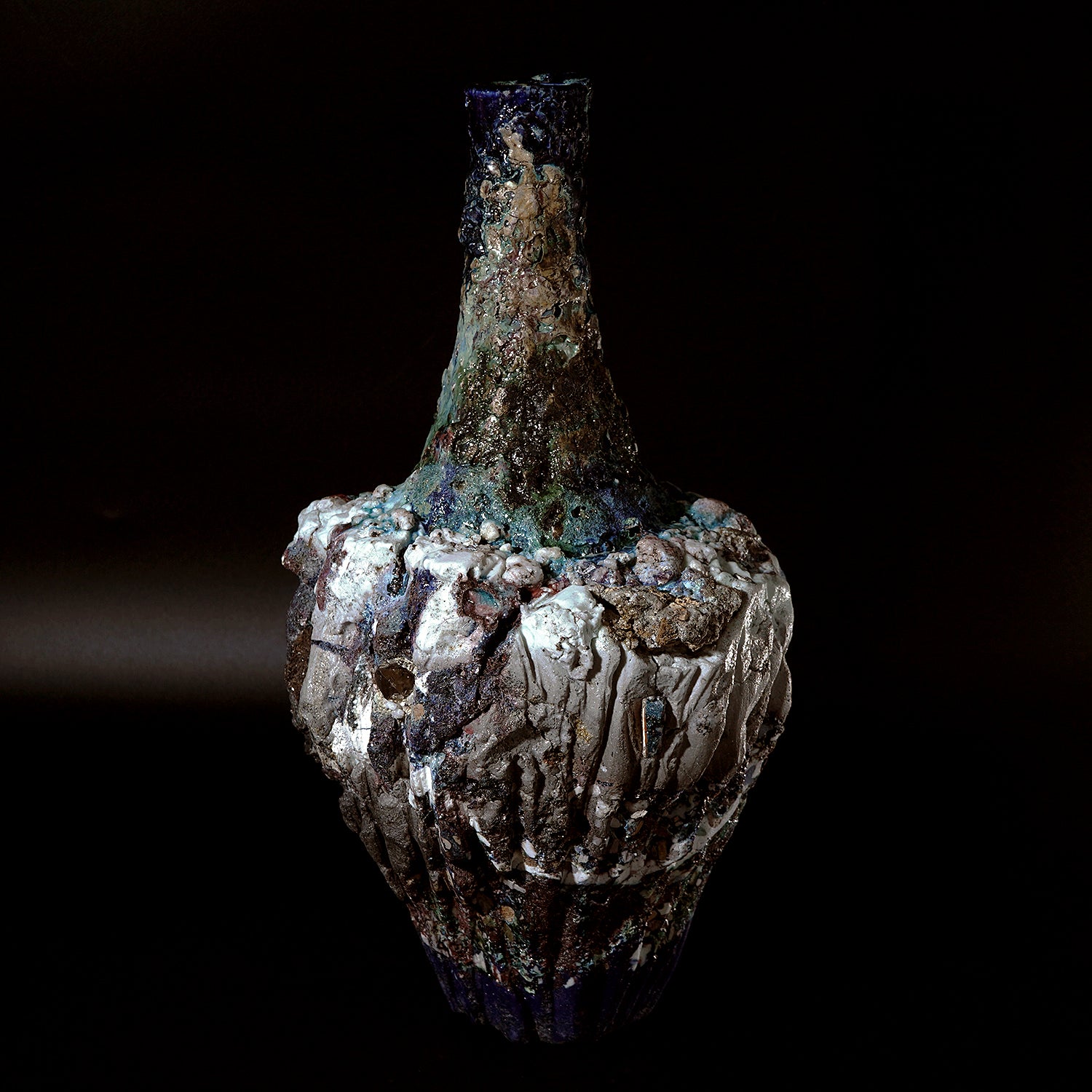 木ノ戸久仁子 稀晶石花器 KNKFV036 – 白白庵（PAKUPAKUAN）