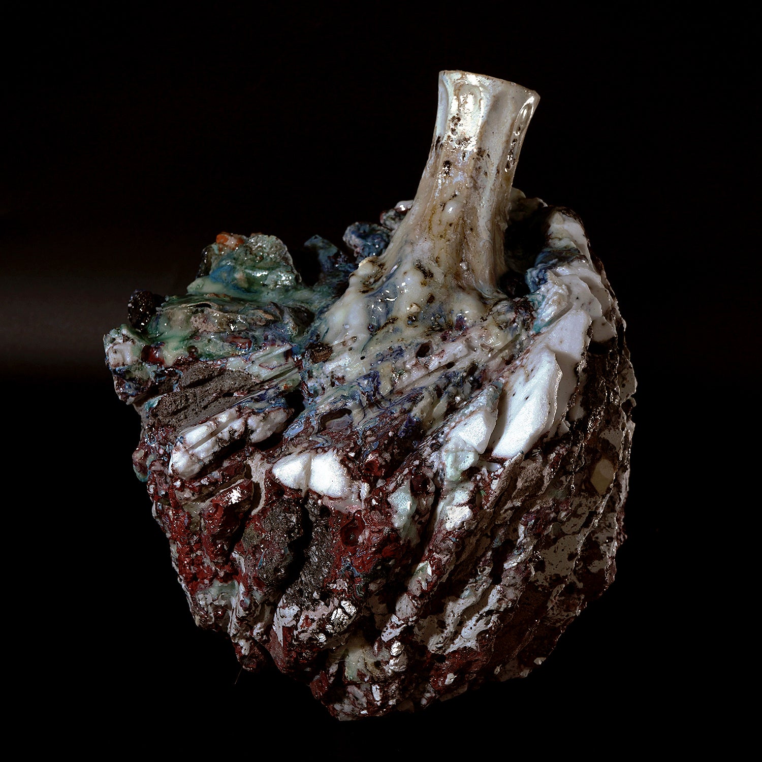 木ノ戸久仁子　稀晶石花器　KNKFV038