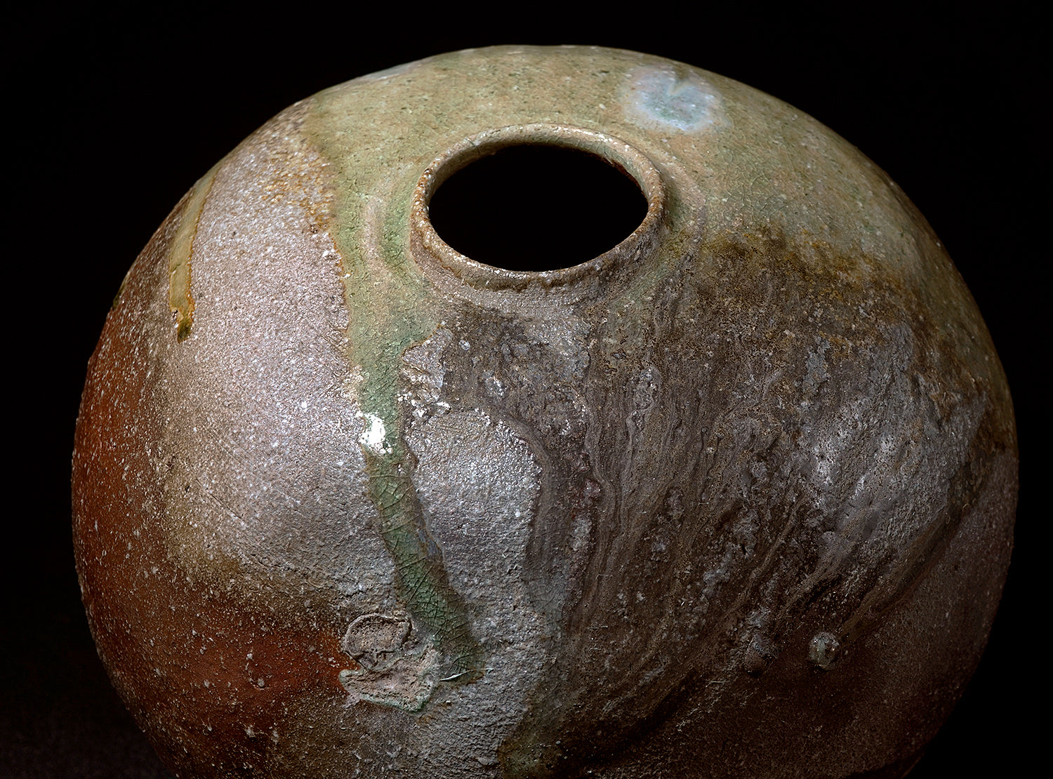 篠原希　信楽焼締丸壺　SHNFV009P