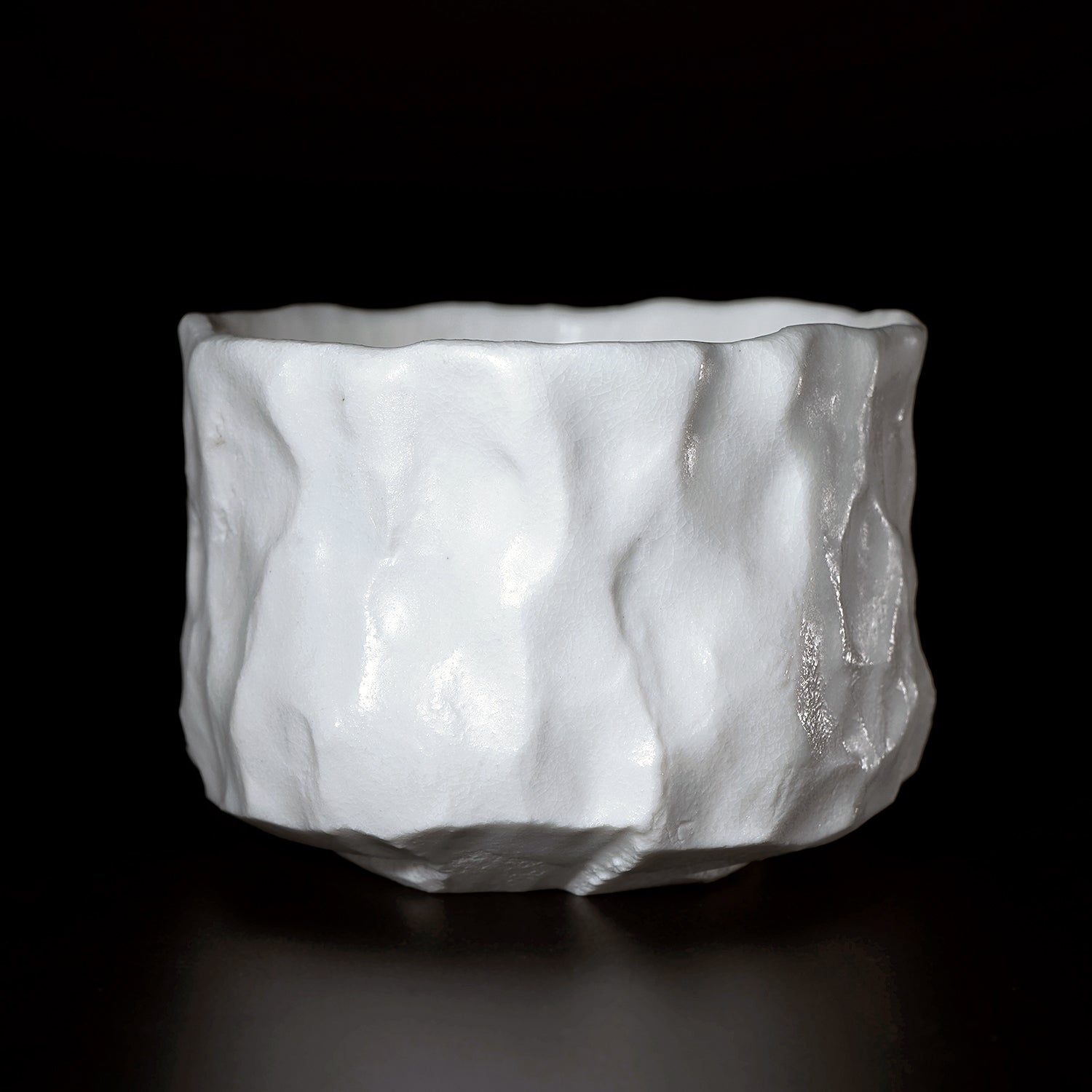 穂高隆児　白磁透光茶盌　HDKTB109