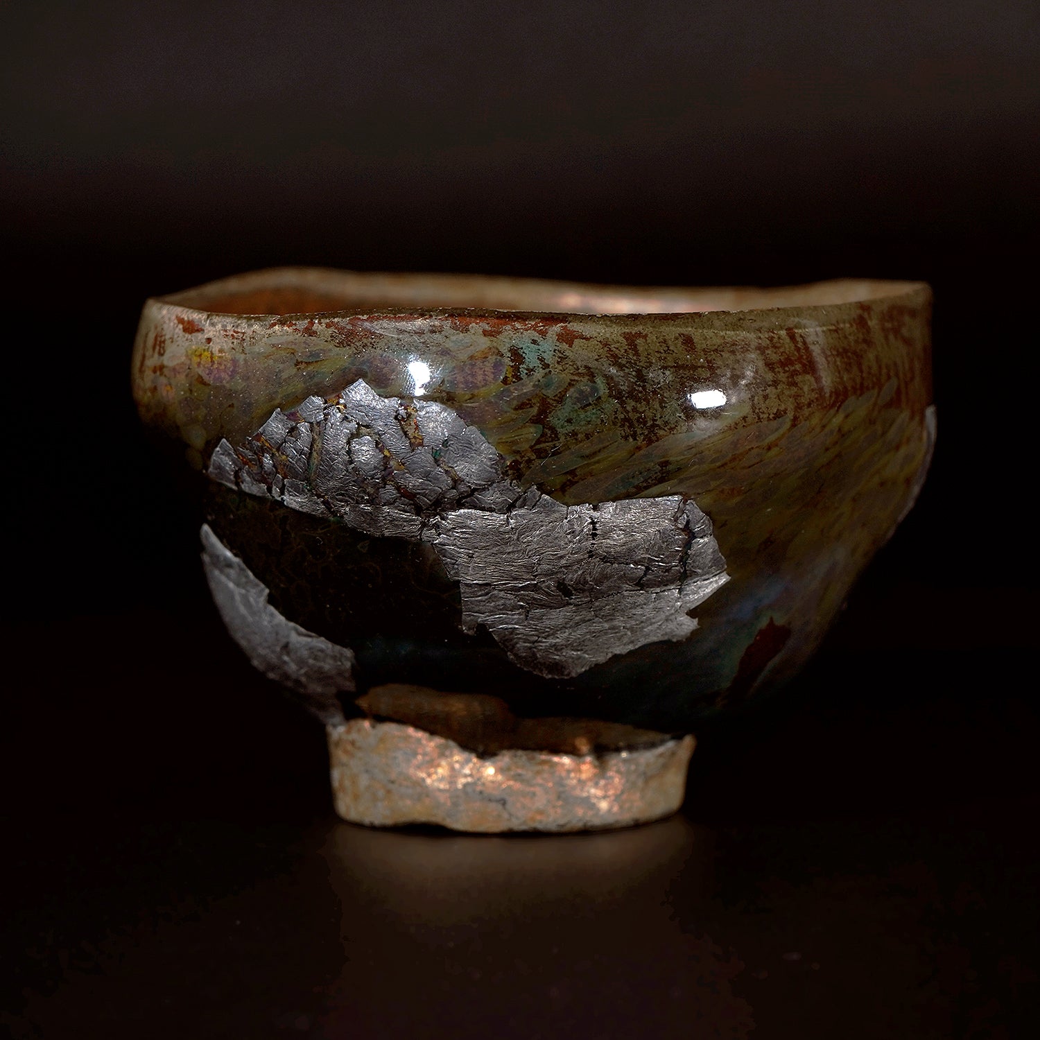 奥島圭二　玻璃髹漆盌箔押　OKKTB003P