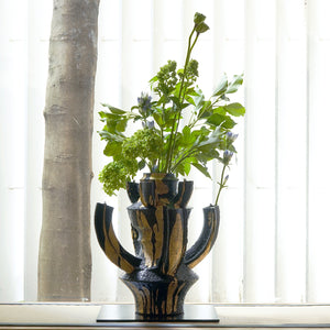 彫紋壺 無名異練上花紋壺 | ARTerrace