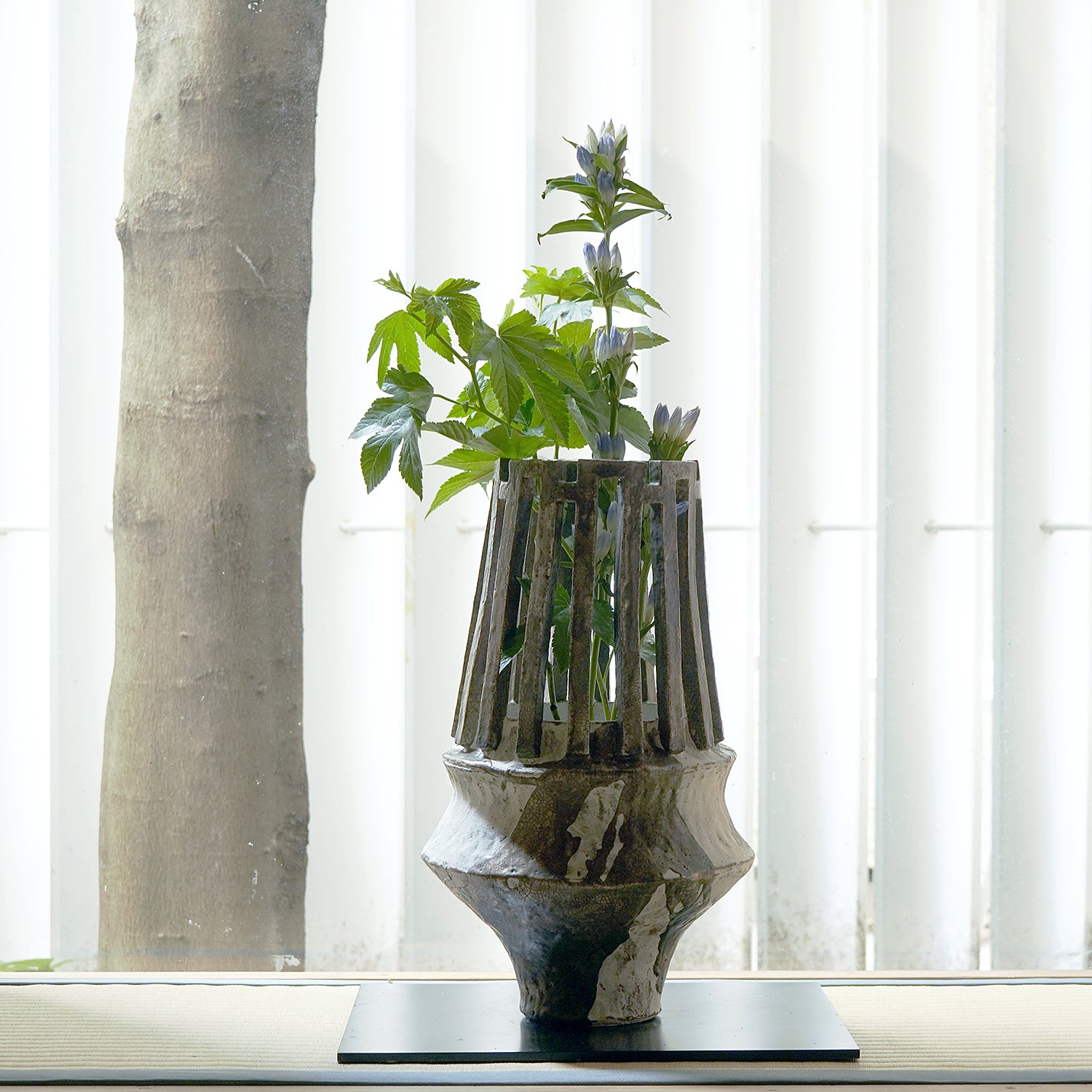 富田啓之　銀冠粉引壺　TMTFV056P