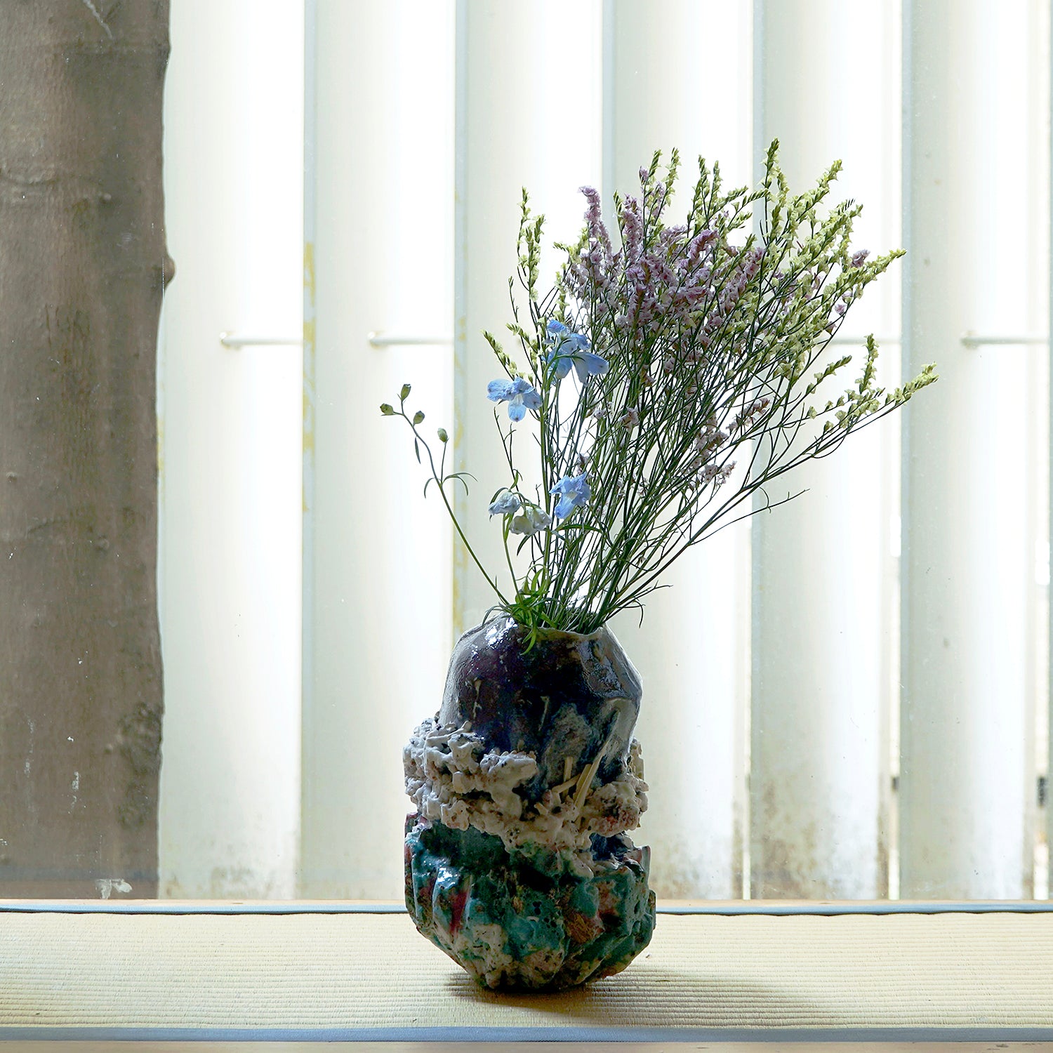 木ノ戸久仁子　稀晶石花器　KNKFV041