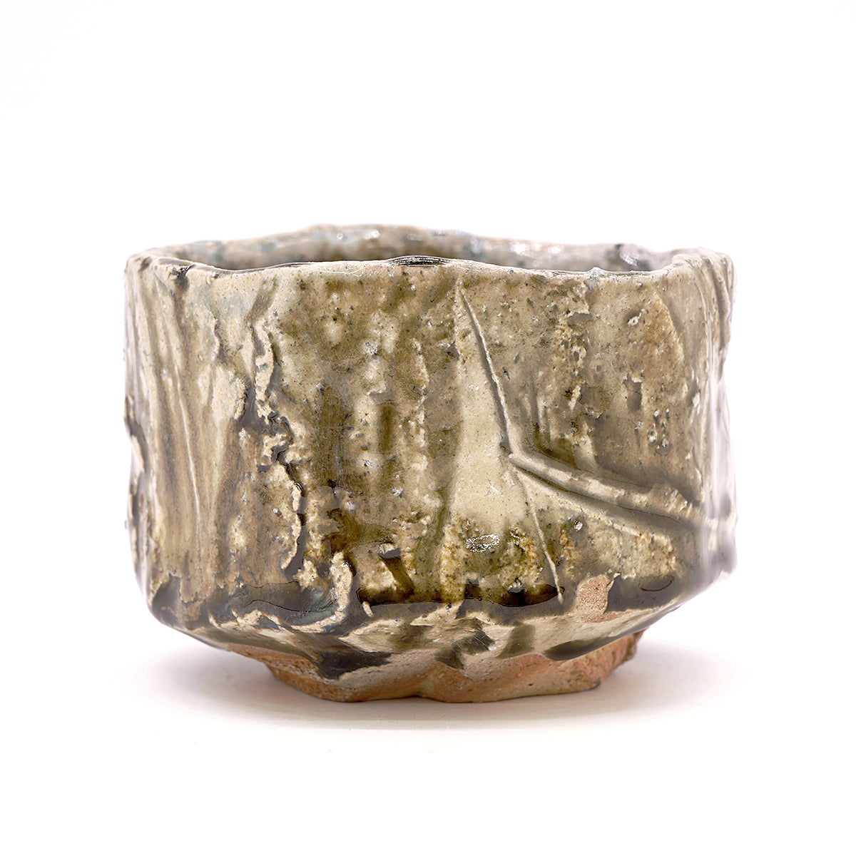 穂高隆児　塩釉窯変鉄釉茶盌　HDKTB094