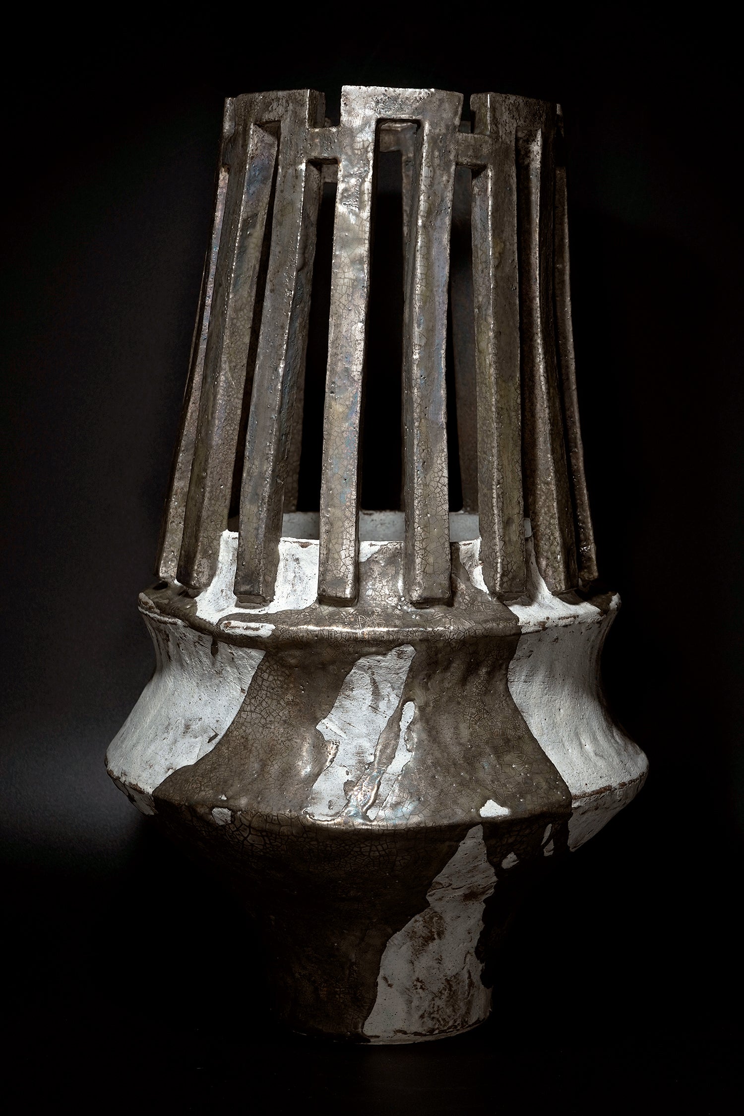 富田啓之　銀冠粉引壺　TMTFV056P