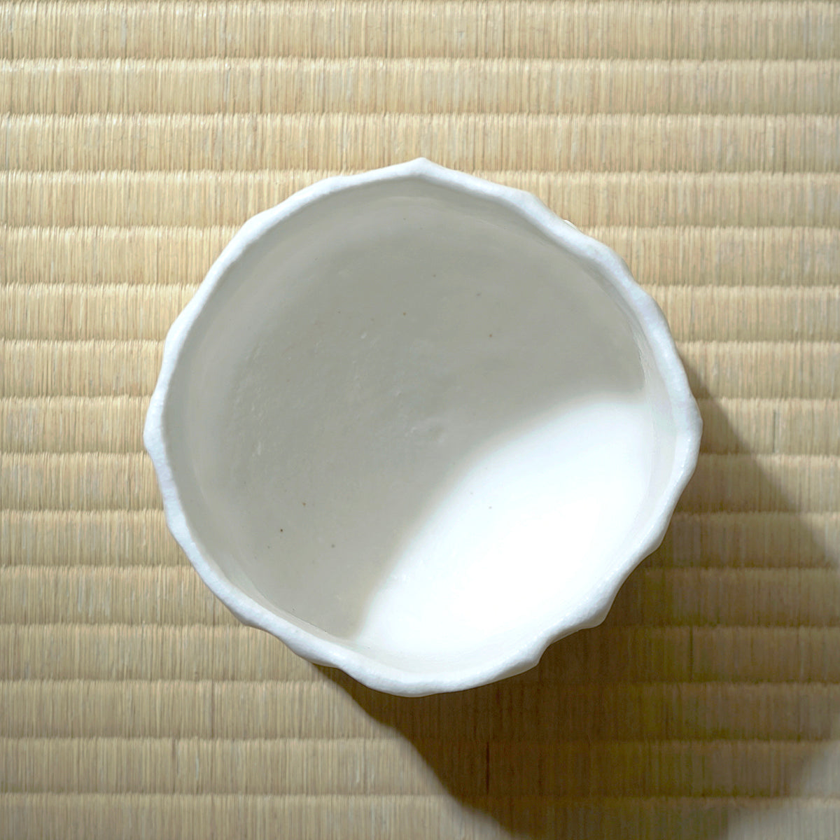 穂高隆児　白磁透光茶盌　HDKTB109