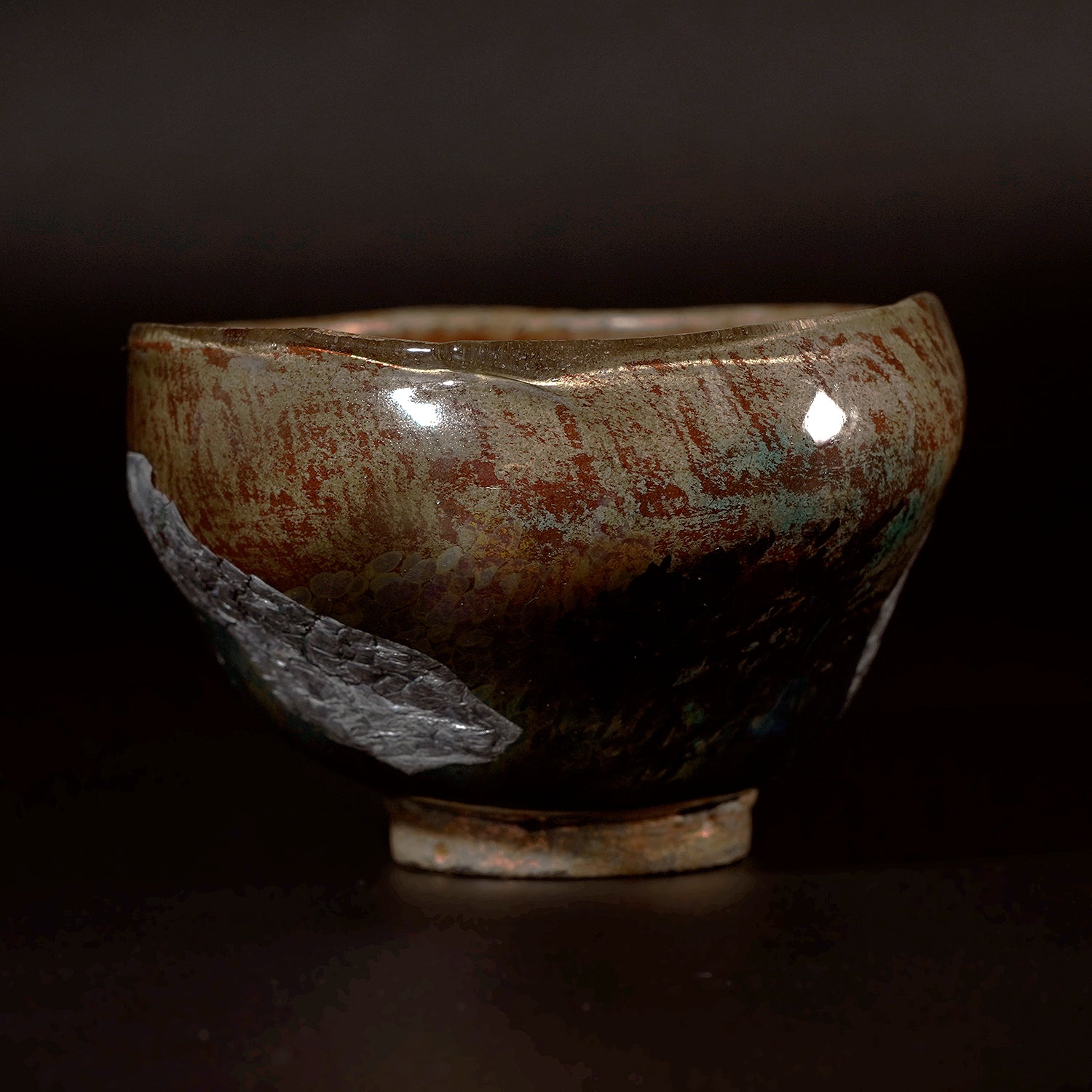 奥島圭二　玻璃髹漆盌箔押　OKKTB003P