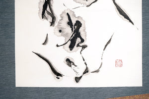 掛軸-1546 花園大学 福島俊翁 「月明不借蘆花白」 徹山識